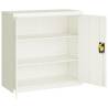 File Cabinet White 90x40x90 cm Steel - Stylish Storage Solution