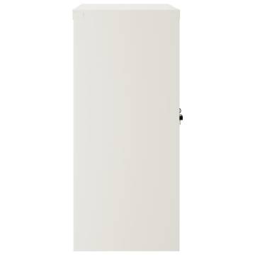 File Cabinet White 90x40x90 cm Steel - Stylish Storage Solution