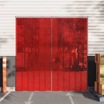 Red PVC Door Curtain 300mm x 2.6mm - 25m Roll | HiPoMarket