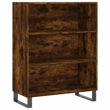 Stylish Highboard in Smoked Oak - 69.5x34x180 cm