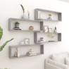 Wall Cube Shelf 4 pcs Concrete Grey 100x15x30 cm Engineered Wood Colour concrete grey Size 100 x 15 x 30 cm Quantity in Package 4 Number of Pieces 1 