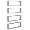 Wall Cube Shelf Set - 4pcs Concrete Grey | Hipomarket UK