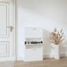 Shoe Cabinet White 59x17x108 cm Engineered Wood Colour white Quantity in Package 1 Height 108 cm Number of 