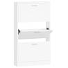 Shoe Cabinet White 59x17x108 cm - Modern Storage Solution