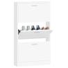 Shoe Cabinet White 59x17x108 cm - Modern Storage Solution