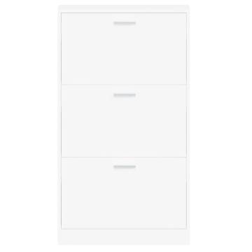 Shoe Cabinet White 59x17x108 cm - Modern Storage Solution