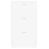 Shoe Cabinet White 59x17x108 cm - Modern Storage Solution