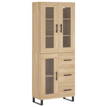 Stylish Highboard Sonoma Oak - 69.5x34x180 cm