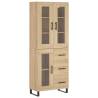 Stylish Highboard Sonoma Oak - 69.5x34x180 cm