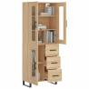 Stylish Highboard Sonoma Oak - 69.5x34x180 cm