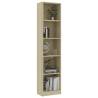 5-Tier Book Cabinet Sonoma Oak - Stylish Storage Solution