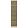 5-Tier Book Cabinet Sonoma Oak - Stylish Storage Solution