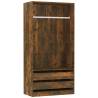 Smoked Oak Wardrobe - Stylish Storage Solution | HipoMarket