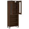 Stylish Highboard Brown Oak - 69.5x34x180 cm | HipoMarket