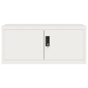 File Cabinet White 90x40x40 cm Steel - Stylish & Secure Storage