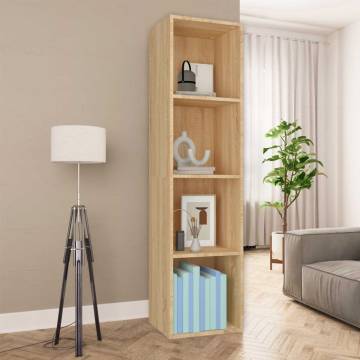 Sonoma Oak Book Cabinet/TV Cabinet - Sleek Design 36x30x143 cm