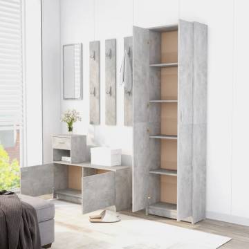 Concrete Grey Hallway Wardrobe - Stylish & Functional Storage