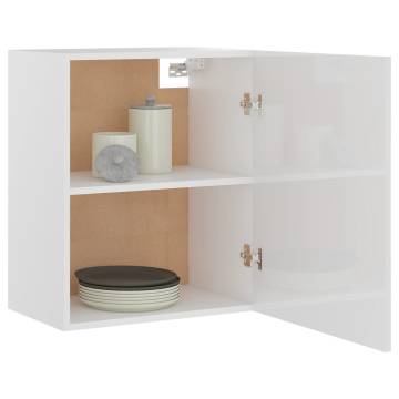 High Gloss White Hanging Cabinets - Stylish Storage Solution