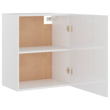 High Gloss White Hanging Cabinets - Stylish Storage Solution