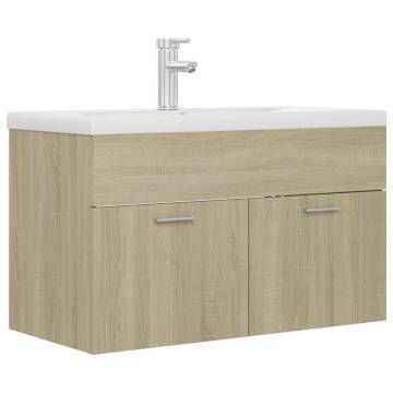 Sink Cabinet with Built-in Basin - Sonoma Oak | HipoMarket