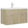 Sink Cabinet with Built-in Basin - Sonoma Oak | HipoMarket