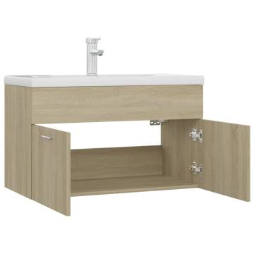 Sink Cabinet with Built-in Basin - Sonoma Oak | HipoMarket