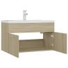 Sink Cabinet with Built-in Basin - Sonoma Oak | HipoMarket