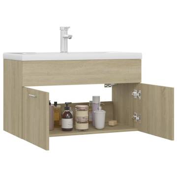 Sink Cabinet with Built-in Basin - Sonoma Oak | HipoMarket