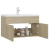 Sink Cabinet with Built-in Basin - Sonoma Oak | HipoMarket