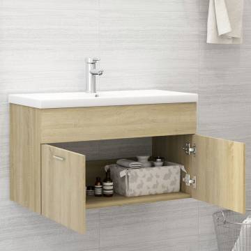 Sink Cabinet with Built-in Basin - Sonoma Oak | HipoMarket