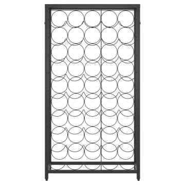 Wine Rack for 45 Bottles - Elegant Black Wrought Iron Design