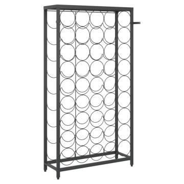 Wine Rack for 45 Bottles - Elegant Black Wrought Iron Design