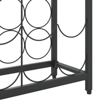 Wine Rack for 45 Bottles - Elegant Black Wrought Iron Design