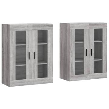 Wall Mounted Cabinets 2 pcs Grey Sonoma | Stylish Storage Solution