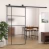 Sliding Door Frosted ESG Glass & Aluminium 102.5x205 cm Black