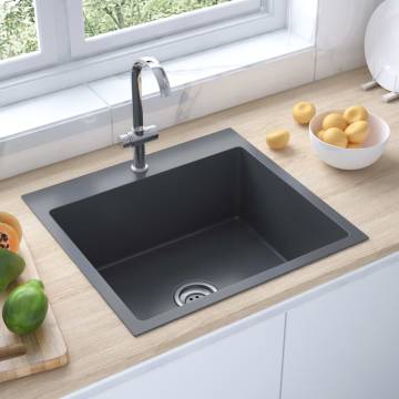 Handmade Black Stainless Steel Kitchen Sink | Hipo Market