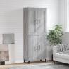 Highboard Grey Sonoma 69.5x34x180 cm Engineered Wood Colour grey sonoma Quantity in Package 1 Model 2 doors 