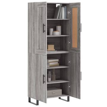 Highboard Grey Sonoma 69.5x34x180 cm - Stylish Storage Solution