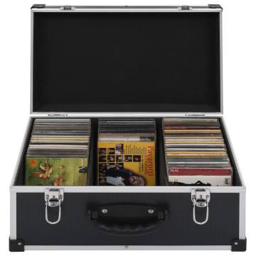 CD Case for 60 CDs - Durable Aluminium ABS Black | HipoMarket