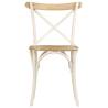 Cross Chairs Set of 2 - White Solid Mango Wood | Hipo Market