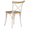 Cross Chairs Set of 2 - White Solid Mango Wood | Hipo Market