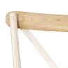 Cross Chairs Set of 2 - White Solid Mango Wood | Hipo Market