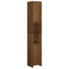 Brown Oak Bathroom Cabinet - Engineered Wood 30x30x183.5 cm