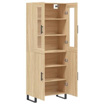 Stylish Highboard Sonoma Oak - 69.5x34x180 cm | Hipomarket