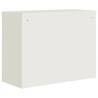 Elegant White Steel File Cabinet - 90x40x110 cm