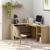 L-Shaped Corner Desk Sonoma Oak 120x140x75 cm Engineered Wood Colour sonoma oak 