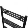 Black Bathroom Towel Rail Radiator 600x1160mm - Hipomarket