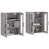 Wall Mounted Cabinets - Grey Sonoma Engineered Wood (2 pcs)