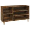 Elegant Smoked Oak Shoe Cabinet - 102x36x60 cm | HipoMarket