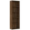 5-Tier Book Cabinet Brown Oak - Stylish Storage Solution